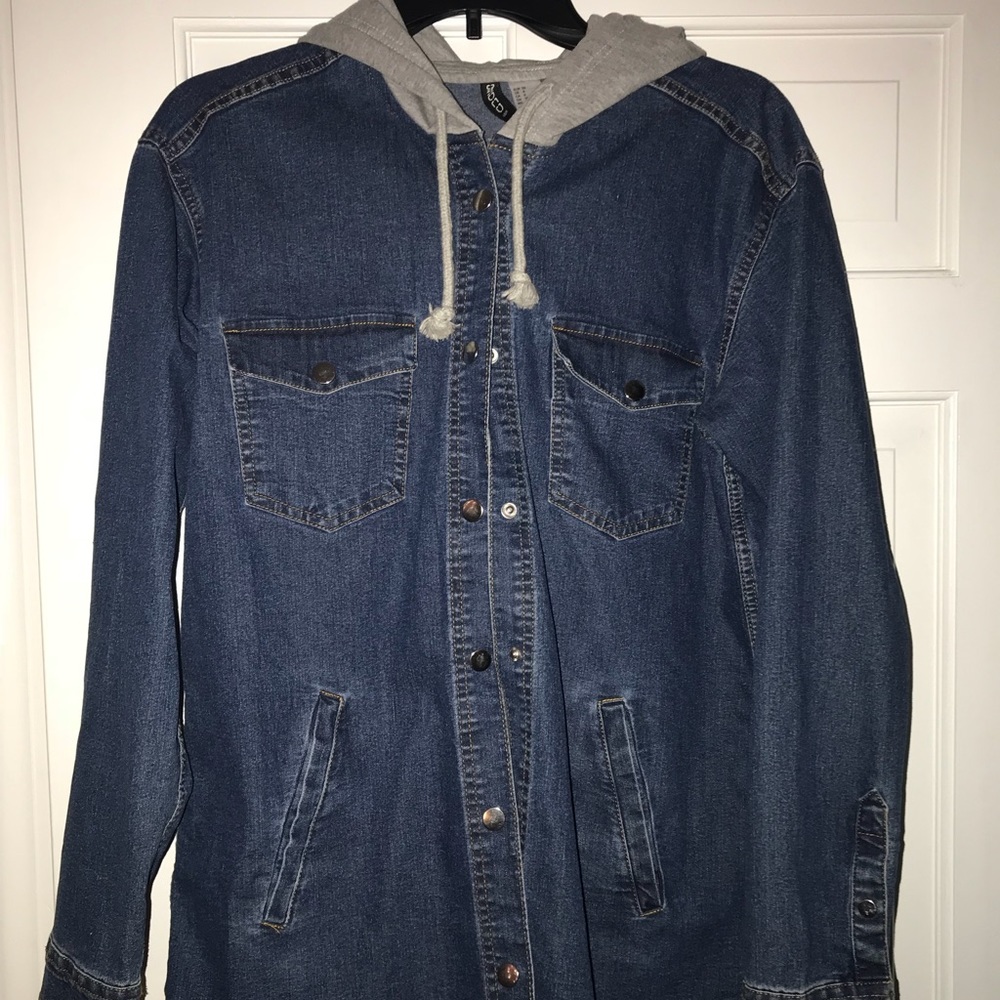 Hooded denim jacket